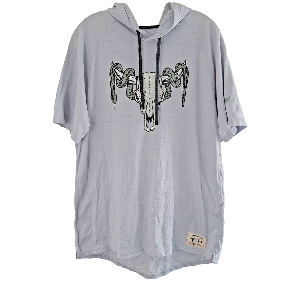 Under Armour Project Rock Short Sleeve Hoodie Men's‎ Large Cross Fit Basketball